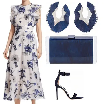 The Blossoming Blue outfit for summer wedding