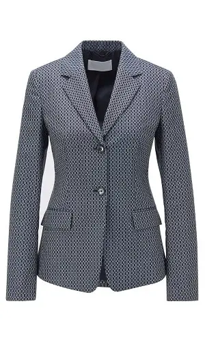 Hugo Boss Regular-fit jacket with jacquard-woven monogram motif