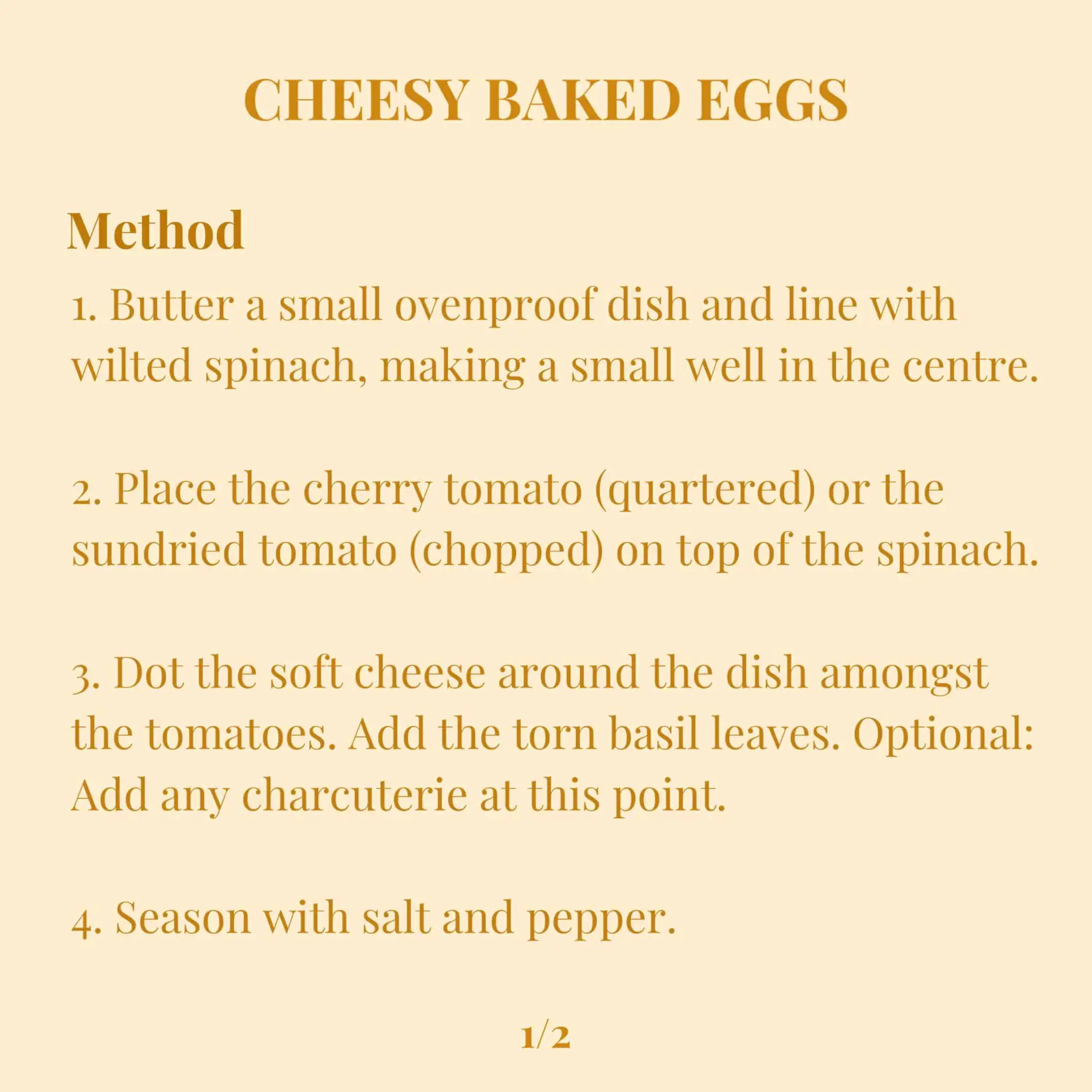 Prince Charles of Wales shared the recipe of Cheesy Baked Eggs Method