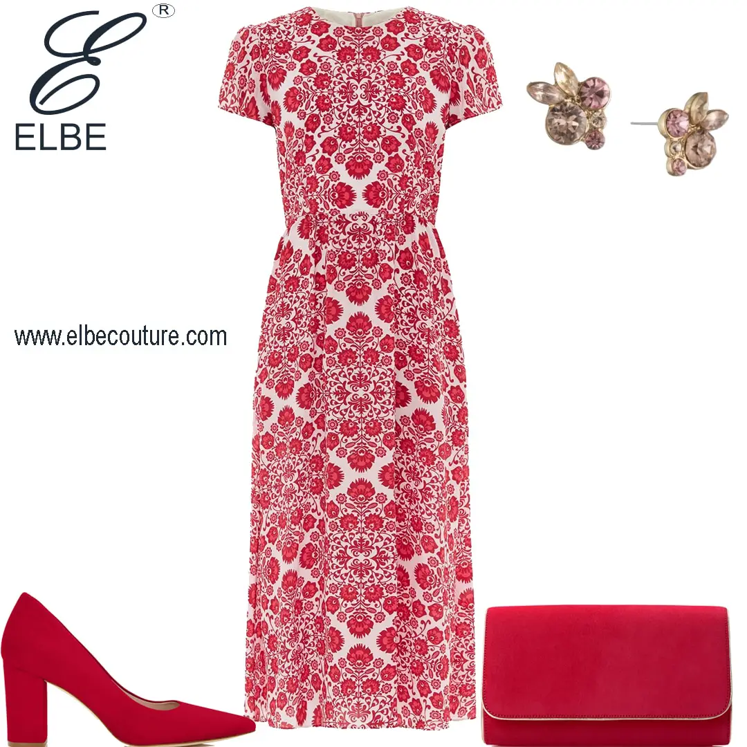 Summer Floral Pink Outfit idea on Elbe Couture House